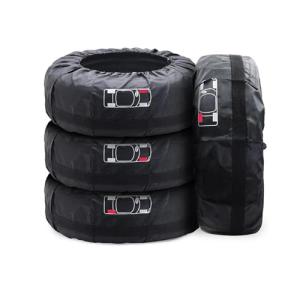 Geloo Car Tire Cover, Seasonal Tire Totes,Polyester Wheel Tires Storage Bags, Waterproof Dustproof Wheel Cover with 4pcs Fit for 19"-23" Tyres (Diameter 80cm)-Black