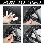 JUSTTOP 4PCS Car Tire Valve Stem Caps, Air Caps Cover, Universal for Cars, SUVs, Bike, Trucks and Motorcycles, Car Wheel & Tire Exterior Accessories-Black