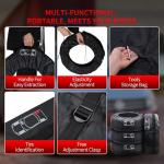 Geloo Car Tire Cover, Seasonal Tire Totes,Polyester Wheel Tires Storage Bags, Waterproof Dustproof Wheel Cover with 4pcs Fit for 19"-23" Tyres (Diameter 80cm)-Black