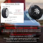 Geloo Car Tire Cover, Seasonal Tire Totes,Polyester Wheel Tires Storage Bags, Waterproof Dustproof Wheel Cover with 4pcs Fit for 19"-23" Tyres (Diameter 80cm)-Black