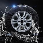 Geloo Car Tire Cover, Seasonal Tire Totes,Polyester Wheel Tires Storage Bags, Waterproof Dustproof Wheel Cover with 4pcs Fit for 19"-23" Tyres (Diameter 80cm)-Black