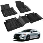 LASFIT Floor Mats for Toyota Camry 2024-2018 FWD Only (Not Fit Hybrid or AWD), All Weather Custom Fit Floor Liner for Camry L/LE/SE/TRD/XLE/XSE Front & Rear 2 Row Car Mats, Black