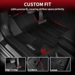 LASFIT Floor Mats for Toyota Camry 2024-2018 FWD Only (Not Fit Hybrid or AWD), All Weather Custom Fit Floor Liner for Camry L/LE/SE/TRD/XLE/XSE Front & Rear 2 Row Car Mats, Black