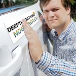 Frienda 10 Pcs Bumper Decals Funny LGBT Stickers Rainbow Bumper Prank Car Stickers Colorful Car Accessories for Truck Vehicle Luggage Window Refrigerator(Magnetic,Classic Style)