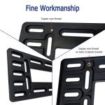 BGGTMO Front License Plate Mounting Kit- License Plate Bracket Holder Frame- Universal Bumper Car Tag Frame Mount Adapter with Stainless Steel Screw Cap, Cable Ties