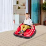 Aosom 12V Toddler Bumper Car with Remote Control, 360° Rotation Kids Electric Ride-On Toy, Twins Motor, Colorful LED Lights, 3 Songs, for Boys and Girls, Red