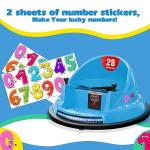 FurniFusion Bumper Car for Toddlers 2-8, 12V Toddler Bumper Car with Remote Control, Safety Certified, Flashing Lights Music & 360 Degree Spin for Birthday Gift(Blue)