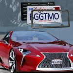 BGGTMO Front License Plate Mounting Kit- License Plate Bracket Holder Frame- Universal Bumper Car Tag Frame Mount Adapter with Stainless Steel Screw Cap, Cable Ties