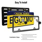 BGGTMO Front License Plate Mounting Kit- License Plate Bracket Holder Frame- Universal Bumper Car Tag Frame Mount Adapter with Stainless Steel Screw Cap, Cable Ties