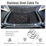 BGGTMO Front License Plate Mounting Kit- License Plate Bracket Holder Frame- Universal Bumper Car Tag Frame Mount Adapter with Stainless Steel Screw Cap, Cable Ties