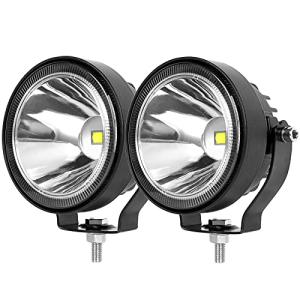 SUFEMOTEC 4 Inch Round Led Pod Lights, 60W Led Off Road Driving Fog Lights, Spot Auxiliary Bumper Light Bar Fit For 12V 24V Car Trucks Pickup ATV Boat Motorcycle (Pack of 2)