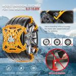 Snow Chains for Car 6 Pack, Emergency Anti Slip Chains for SUV/Trucks/ATV, Adjustable Universal Winter Security Chains for Ice Snow Mud Sand, Easy Installation, Tires Width 6.5-10.8"/165-275mm