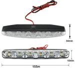 Rayhoo 2 pcs Set Waterproof High Power 6W 12V 6000K Xenon Slim COB LED DRL Daylight Driving Daytime Running Light Lamp For Car SUV Sedan Coupe Vehicle Universal (Xenon White)
