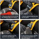Snow Chains for Car 6 Pack, Emergency Anti Slip Chains for SUV/Trucks/ATV, Adjustable Universal Winter Security Chains for Ice Snow Mud Sand, Easy Installation, Tires Width 6.5-10.8"/165-275mm