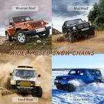 Snow Chains for Car 6 Pack, Emergency Anti Slip Chains for SUV/Trucks/ATV, Adjustable Universal Winter Security Chains for Ice Snow Mud Sand, Easy Installation, Tires Width 6.5-10.8"/165-275mm