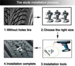 Marrkey 50PCS Tires Studs/Screw Snow Carbide Spikes/Wheel Tyres Studs for Racing car,Bicycle,Bike,Fat Bikes, Scooters Tires,Running Shoes Boots in Winter 7 * 9.9mm