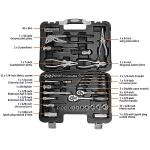 Amazon Basics 65-Piece General Household Home Repair and Mechanic's Hand Tool Kit Set, Black