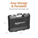 Amazon Basics 65-Piece General Household Home Repair and Mechanic's Hand Tool Kit Set, Black