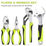 FASTPRO 225-Piece Household Tool Set, SAE & Metric Mechanics Hand Tool Set with Toolbox, Home/Auto Repairing Tool Kit for DIY, Home Maintenance and Car Repairing, Green