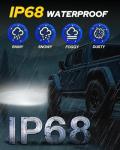 AUTOONE H11/9005/H9/HB3 Bulbs Combo, 70,000LM Super Bright H11 9005 Fog Light Bulbs, 1:1 Size, White, Pack of 4