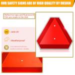 Slow Moving Vehicle Safety Sign,Slow Moving Vehicle Triangle Sign,Aluminum 14"x16" Engineering Grade Reflective for Golf Cart (Aluminum)