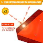 Slow Moving Vehicle Safety Sign,Slow Moving Vehicle Triangle Sign,Aluminum 14"x16" Engineering Grade Reflective for Golf Cart (Aluminum)