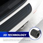 Car Rear Bumper Protector, 41inch x3.5inch Rear Bumper Protector, Car Rear Bumper Edge Guards, Trunk Anti-Collision Sticker, Rubber Anti-Scratch Automotive Exterior Accessories (Black)