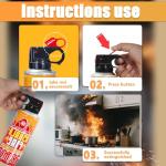 2PCS Mini Fire Extinguishers for Vehicle & Home & Kitchen- Small Portable Car Fire Extinguisher Kit with Brackets - Stay Safe Emergency Suppression for Motorcycle & RV & Kitchen