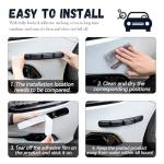 2PCS Thickened Bumper Guard,Upgraded Collision Resistant TPU Car Bumper Protector with Carbon Fiber Texture,Universal Car Door Protector for Avoiding Scratches and Dents