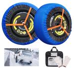 Snow Socks for Tires Car Tire Snow Chains Alternative Anti-skid Snow Traction Tire Cover (Pack of 2)