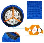 Snow Socks for Tires Car Tire Snow Chains Alternative Anti-skid Snow Traction Tire Cover (Pack of 2)