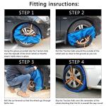 Snow Socks for Tires Car Tire Snow Chains Alternative Anti-skid Snow Traction Tire Cover (Pack of 2)