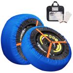 Snow Socks for Tires Car Tire Snow Chains Alternative Anti-skid Snow Traction Tire Cover (Pack of 2)