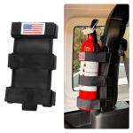 OFBAND Roll Bar Car Fire Extinguisher Mount with American Flag,Fire Extinguisher Holder with Adjustable Straps for Fixing,Universal Car Accessories for Vehicle