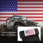 OFBAND Roll Bar Car Fire Extinguisher Mount with American Flag,Fire Extinguisher Holder with Adjustable Straps for Fixing,Universal Car Accessories for Vehicle