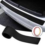 Matericuo Car Rear Bumper Guard Protector Anti-Collision Patch Anti-Scrape Rubber Universal Trunk Door Entry Guards for SUV/Cars Non Slip Black with Tape 38 inch