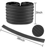 Matericuo Car Rear Bumper Guard Protector Anti-Collision Patch Anti-Scrape Rubber Universal Trunk Door Entry Guards for SUV/Cars Non Slip Black with Tape 38 inch