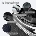 Scratch-Proof Rear Bumper Guard for SUV - Matte Black Universal Fit, Full Adhesive Protection, 35.43"x3.14" Trunk Cover