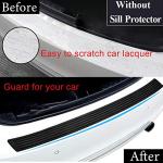 Matericuo Car Rear Bumper Guard Protector Anti-Collision Patch Anti-Scrape Rubber Universal Trunk Door Entry Guards for SUV/Cars Non Slip Black with Tape 38 inch