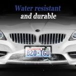 2 Pack Black License Plate Frame, Black Aluminum License Plate Cover, Matte License Plate Front and Rear 2 Packs. (2 Holes), Come with Screw Cap, Screw,Washer