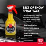 Griot's Garage Best of Show Spray Wax for Car Detailing, Works on Paint Protection Films and Ceramic Coatings, Provides Long-Lasting Coverage Between Uses, 10968, 22oz