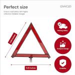 Reflective Triangle - Warning Orange Ttriangle Reflector - Foldable Emergency Triangles for Vehicles, Trucks - Safety Triangle for Highway & Roadside, Hazard Sign, 2 Pcs