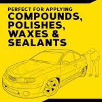 Meguiar's 4" Foam Applicator Pads, 4 Count - Ultra-Soft Hand Applicators with a Tight-Cell Foam Construction for a Smooth Application of Waxes, Polishes, Tire Dressing, Protectants and More, 4 Pack