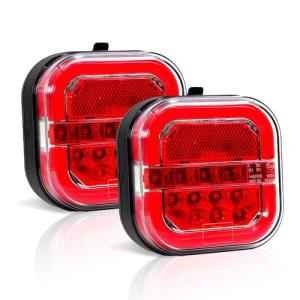 NeaLia Wireless Trailer Lights for Towing, Magnetic LED Trailer Light for Truck RV, Rechargeable Tail Tow Lights Kit for Camper Boat Caravan Turn Signal Brake Running Stop, IP67 Waterproof
