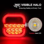 NeaLia Wireless Trailer Lights for Towing, Magnetic LED Trailer Light for Truck RV, Rechargeable Tail Tow Lights Kit for Camper Boat Caravan Turn Signal Brake Running Stop, IP67 Waterproof