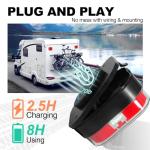 NeaLia Wireless Trailer Lights for Towing, Magnetic LED Trailer Light for Truck RV, Rechargeable Tail Tow Lights Kit for Camper Boat Caravan Turn Signal Brake Running Stop, IP67 Waterproof