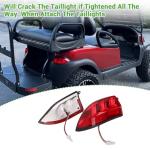 10L0L Golf Cart Tail Lights for Club Car Precedent 2004-Up and Tempo 2018-Up Models - Replacement Taillight Driver and Passenger Rear Lights 12V with 3 Pin Molex Quick Connector Wired