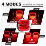 NeaLia Wireless Trailer Lights for Towing, Magnetic LED Trailer Light for Truck RV, Rechargeable Tail Tow Lights Kit for Camper Boat Caravan Turn Signal Brake Running Stop, IP67 Waterproof