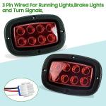 10L0L Golf Cart Taillight Kit for Yamaha G14 G16 G19 G22 Club Car DS with 3 Wire Wiring Plug Turn Signal And Brake Light Golf Cart Rear Tail Light OEM: 1017035