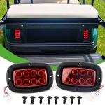 10L0L Golf Cart Taillight Kit for Yamaha G14 G16 G19 G22 Club Car DS with 3 Wire Wiring Plug Turn Signal And Brake Light Golf Cart Rear Tail Light OEM: 1017035